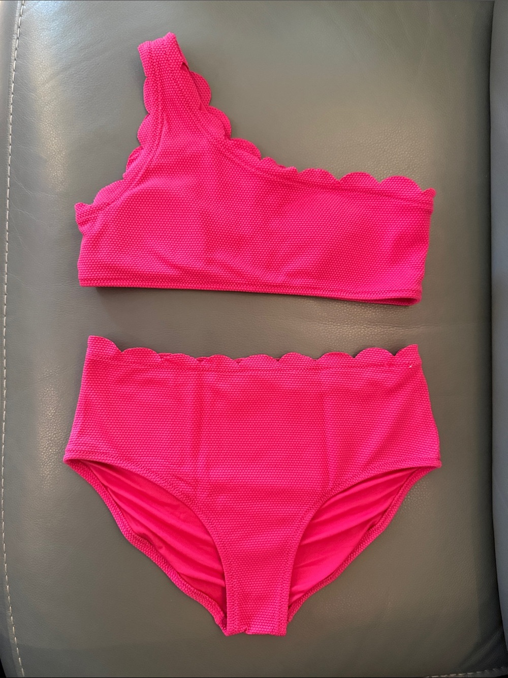 Old Navy Hot Pink Scalloped Kids Bikini Set